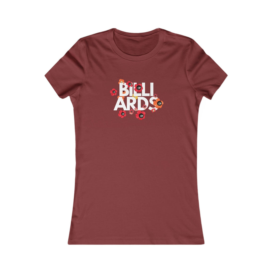 Flowers - 8 Ball Billiards - Women's Fitted Tee - BFLY BILLIARDS