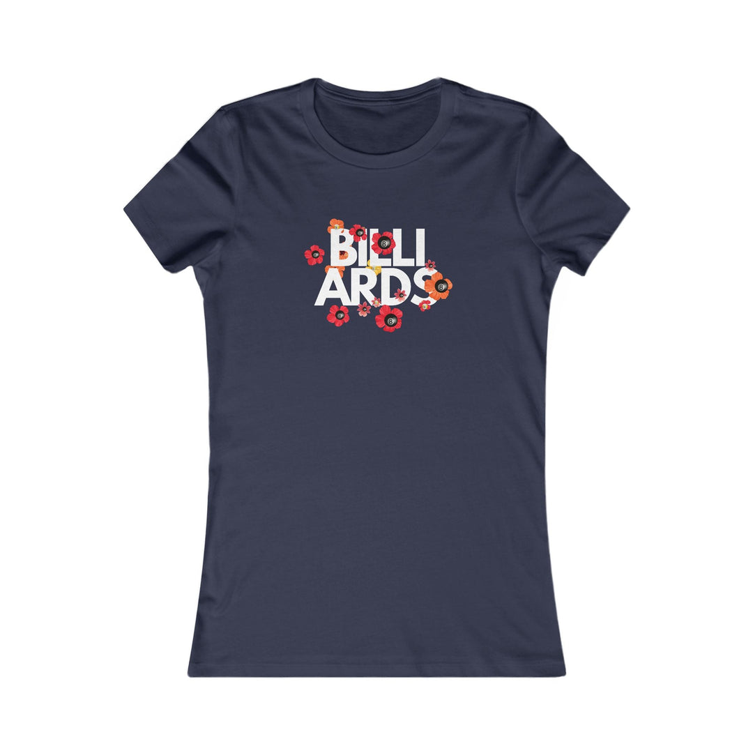 Flowers - 8 Ball Billiards - Women's Fitted Tee - BFLY BILLIARDS
