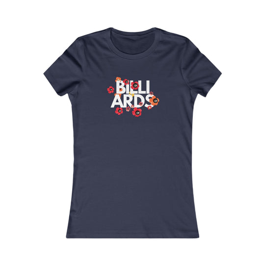Flowers - 8 Ball Billiards - Women's Fitted Tee - BFLY BILLIARDS