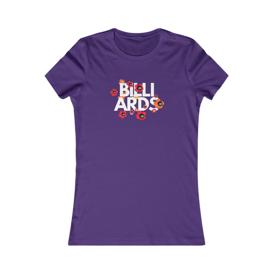 Flowers - 8 Ball Billiards - Women's Fitted Tee - BFLY BILLIARDS
