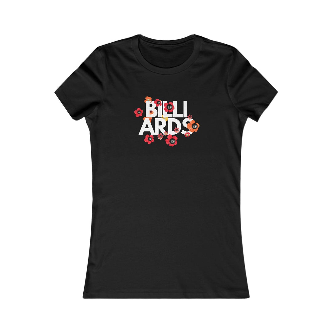 Flowers - 8 Ball Billiards - Women's Fitted Tee - BFLY BILLIARDS