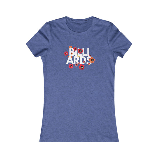 Flowers - 8 Ball Billiards - Women's Fitted Tee - BFLY BILLIARDS