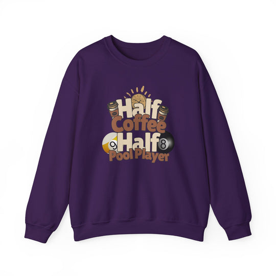 Half Coffee Half Pool Player - Unisex Crewneck Sweatshirt - BFLY BILLIARDS