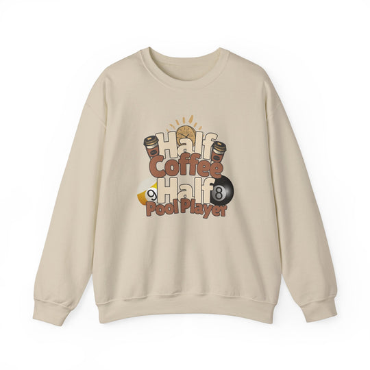 Half Coffee Half Pool Player - Unisex Crewneck Sweatshirt - BFLY BILLIARDS