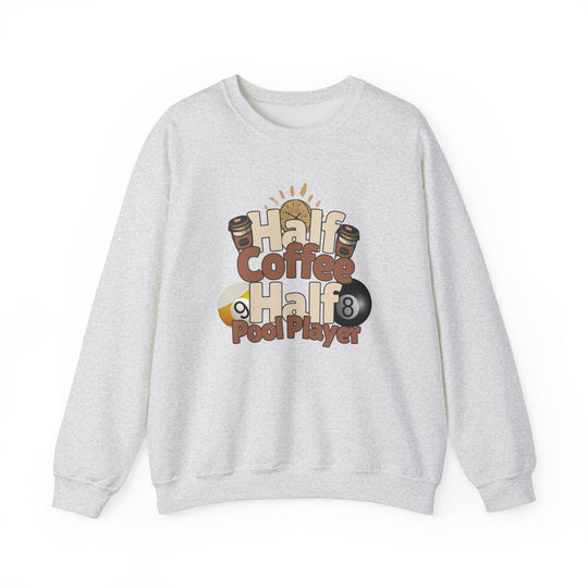 Half Coffee Half Pool Player - Unisex Crewneck Sweatshirt - BFLY BILLIARDS