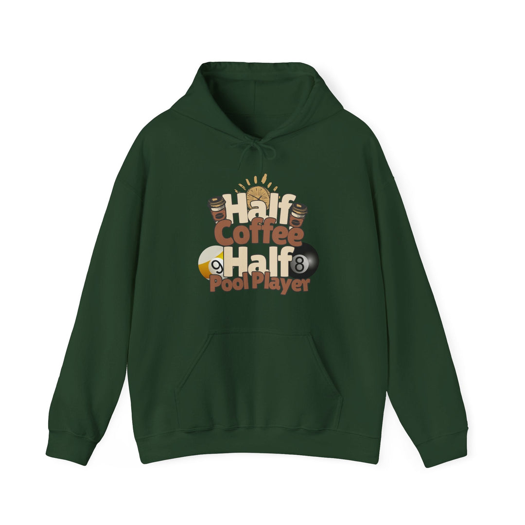 Half Coffee Half Pool Player - Unisex Pullover Hoodie - BFLY BILLIARDS