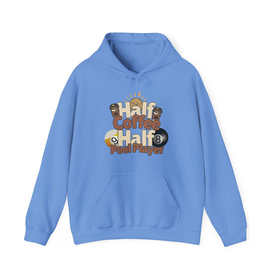 Half Coffee Half Pool Player - Unisex Pullover Hoodie - BFLY BILLIARDS