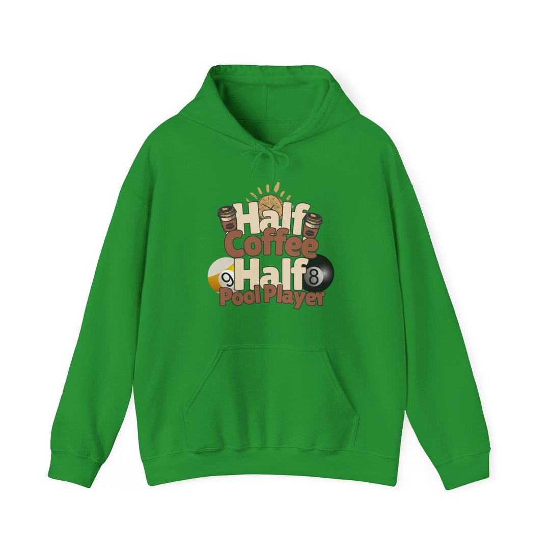 Half Coffee Half Pool Player - Unisex Pullover Hoodie - BFLY BILLIARDS