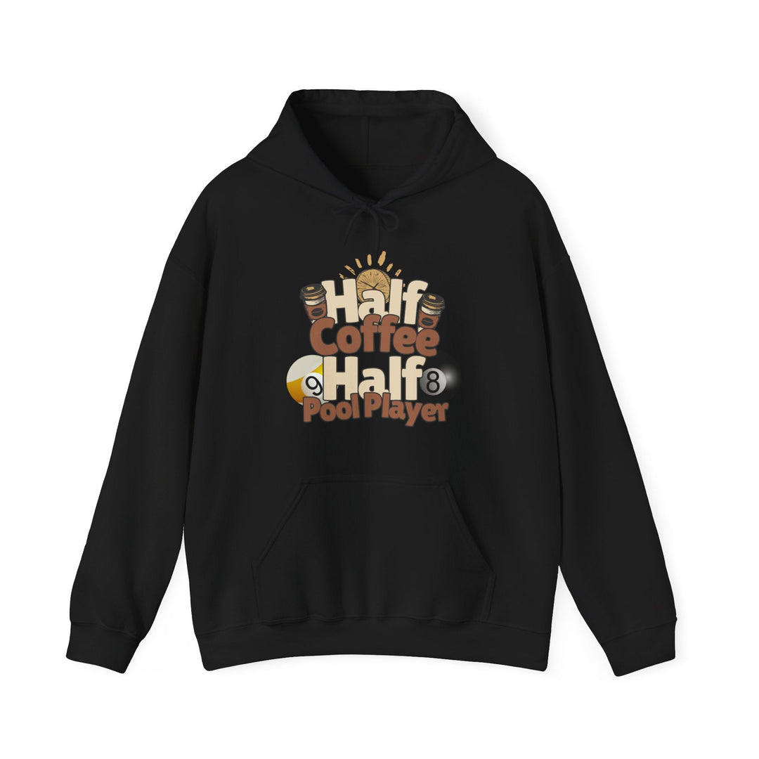 Half Coffee Half Pool Player - Unisex Pullover Hoodie - BFLY BILLIARDS