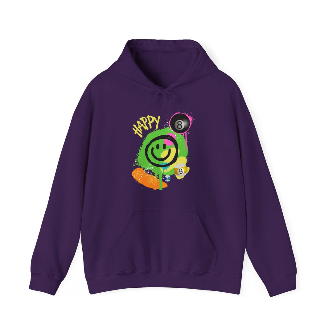 Happy - Smiling - Billiards - Unisex Pullover Hoodie - BFLY BILLIARDS