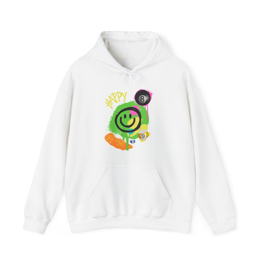 Happy - Smiling - Billiards - Unisex Pullover Hoodie - BFLY BILLIARDS