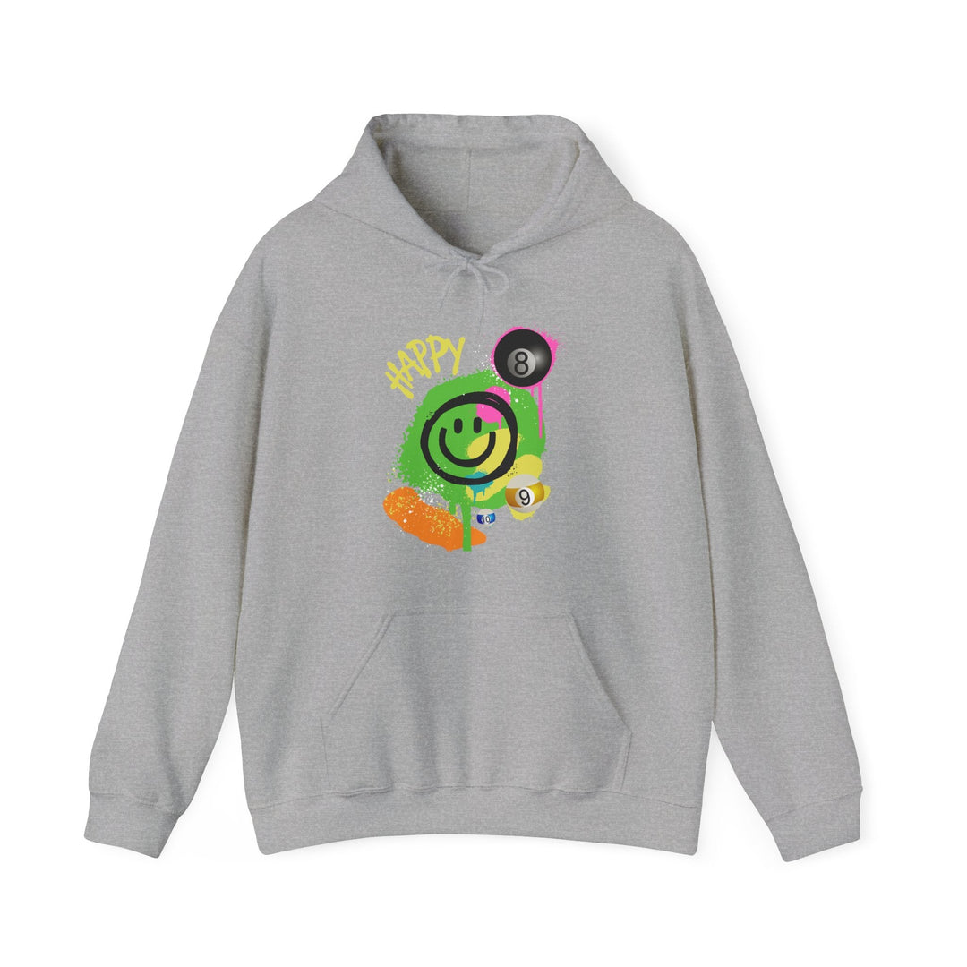 Happy - Smiling - Billiards - Unisex Pullover Hoodie - BFLY BILLIARDS