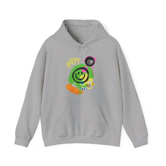 Happy - Smiling - Billiards - Unisex Pullover Hoodie - BFLY BILLIARDS