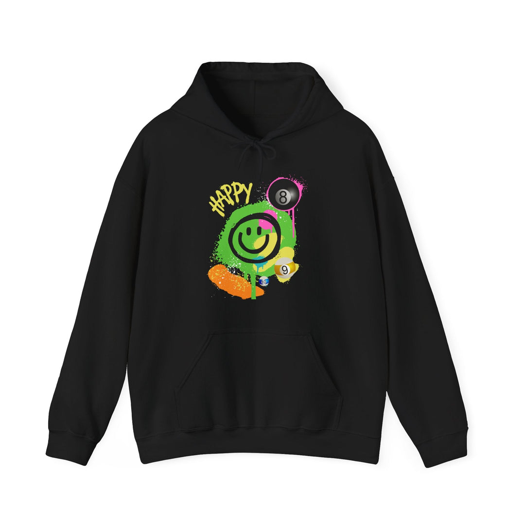 Happy - Smiling - Billiards - Unisex Pullover Hoodie - BFLY BILLIARDS