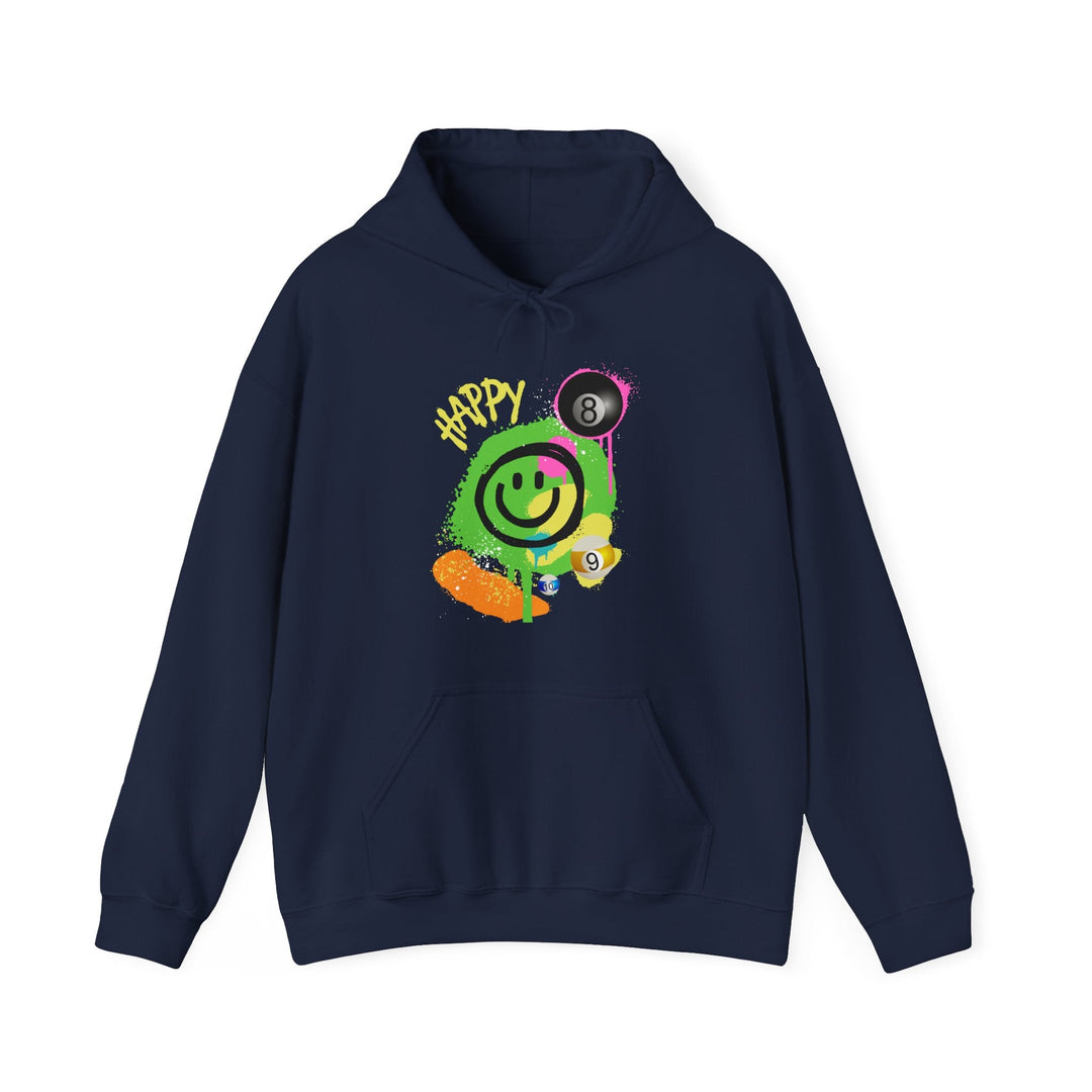 Happy - Smiling - Billiards - Unisex Pullover Hoodie - BFLY BILLIARDS
