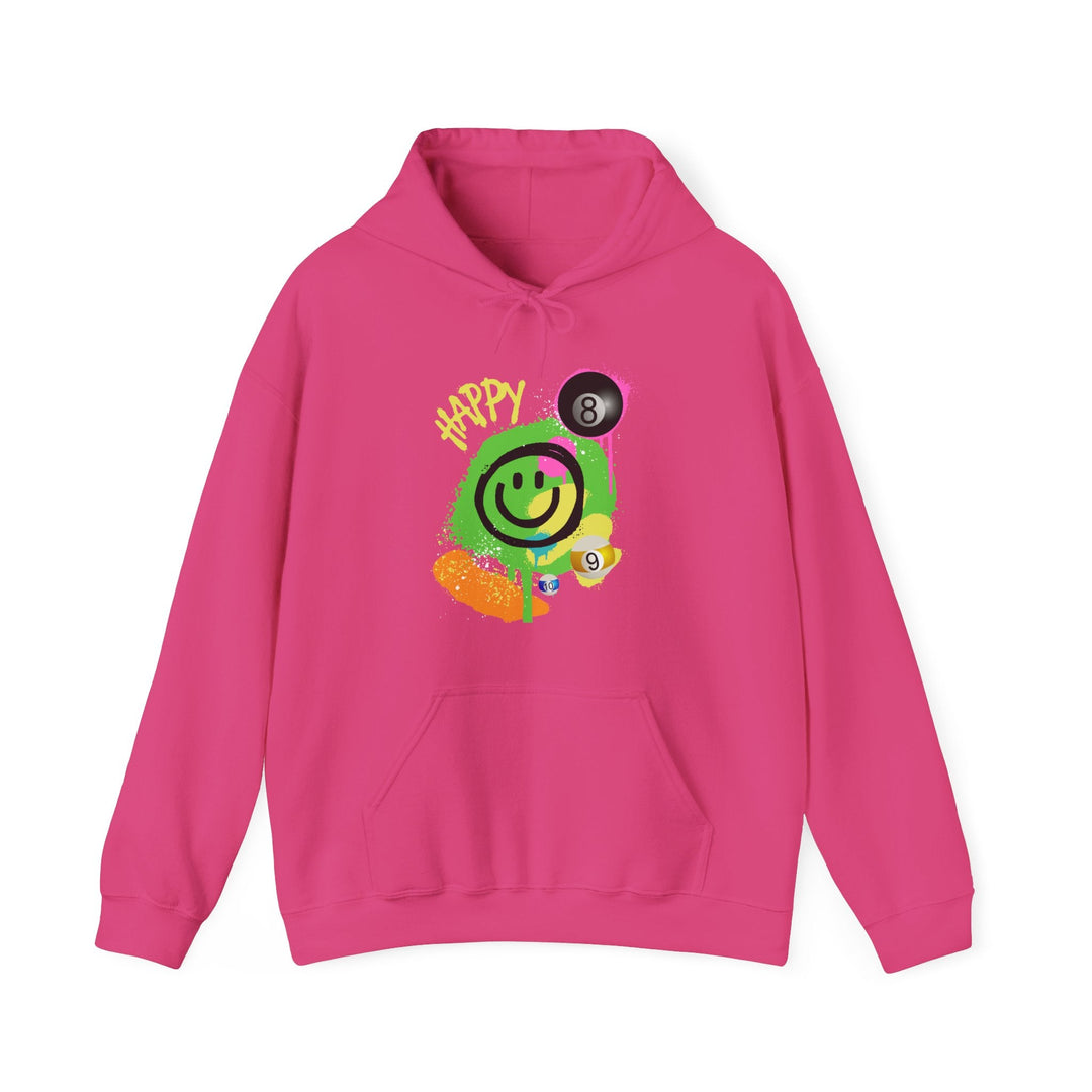 Happy - Smiling - Billiards - Unisex Pullover Hoodie - BFLY BILLIARDS