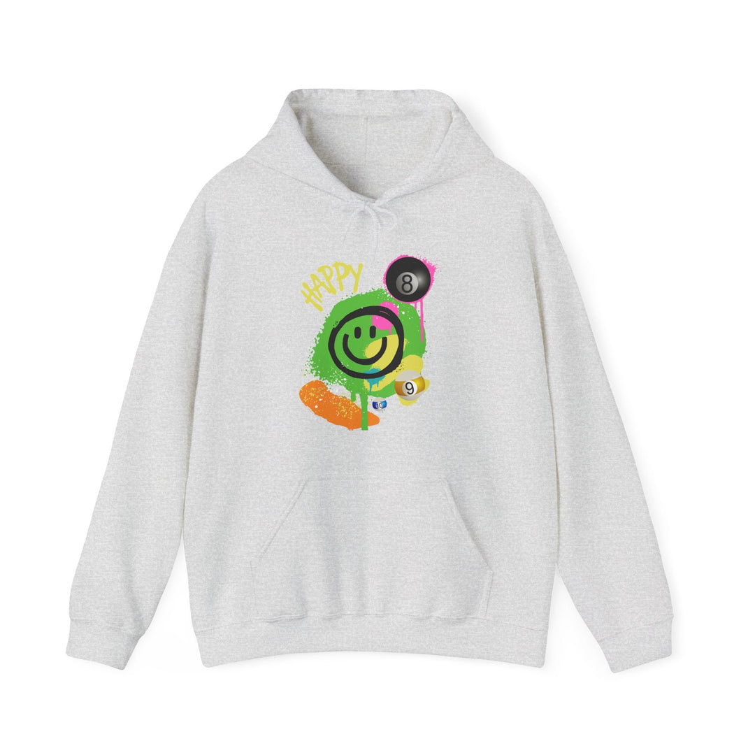 Happy - Smiling - Billiards - Unisex Pullover Hoodie - BFLY BILLIARDS