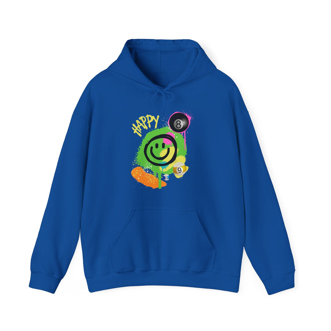 Happy - Smiling - Billiards - Unisex Pullover Hoodie - BFLY BILLIARDS