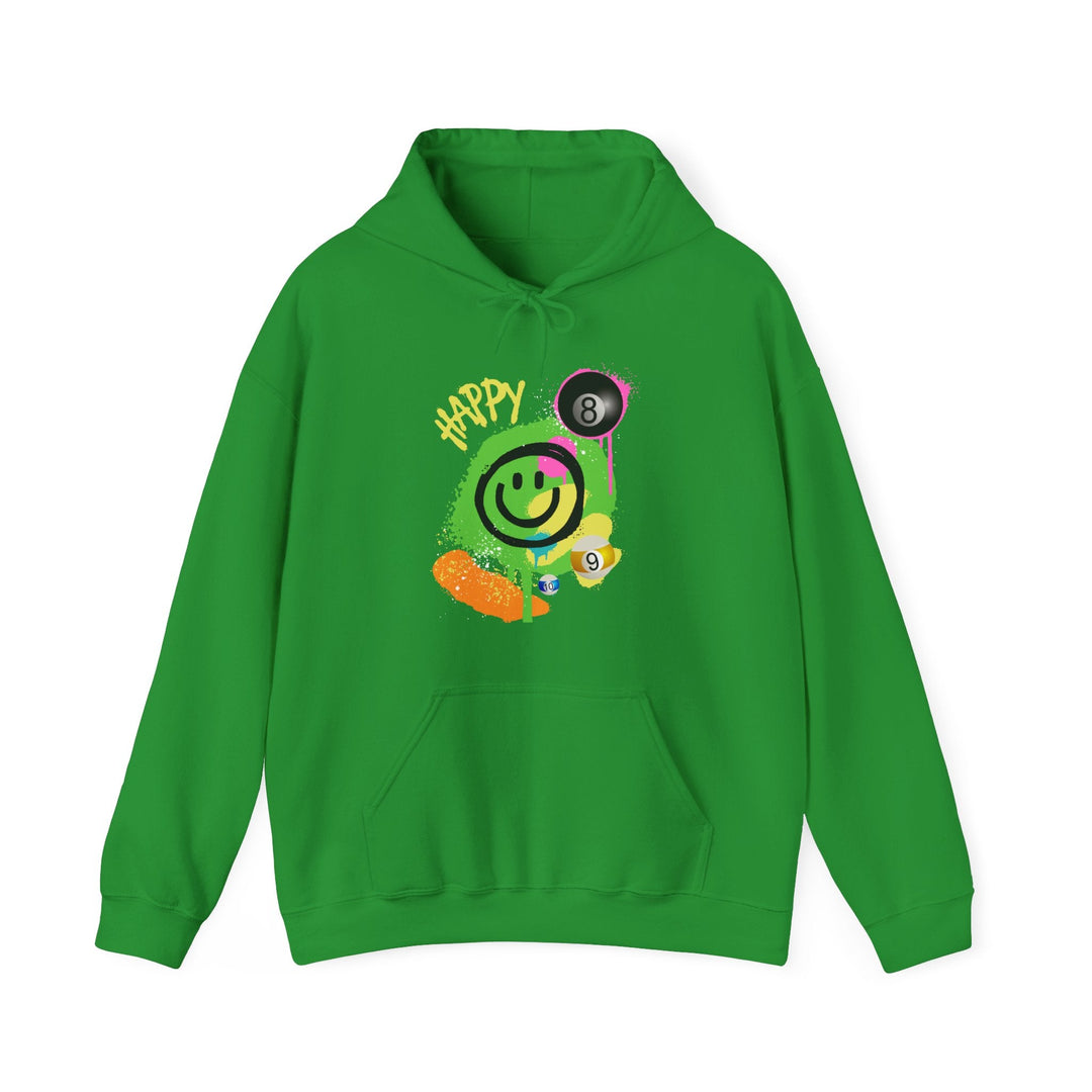 Happy - Smiling - Billiards - Unisex Pullover Hoodie - BFLY BILLIARDS