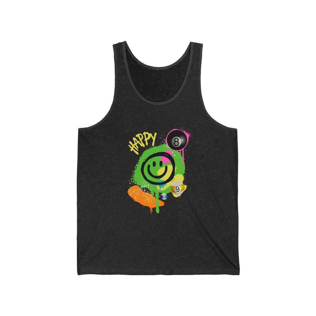Happy - Smiling - Billiards - Unisex Tank Top - BFLY BILLIARDS