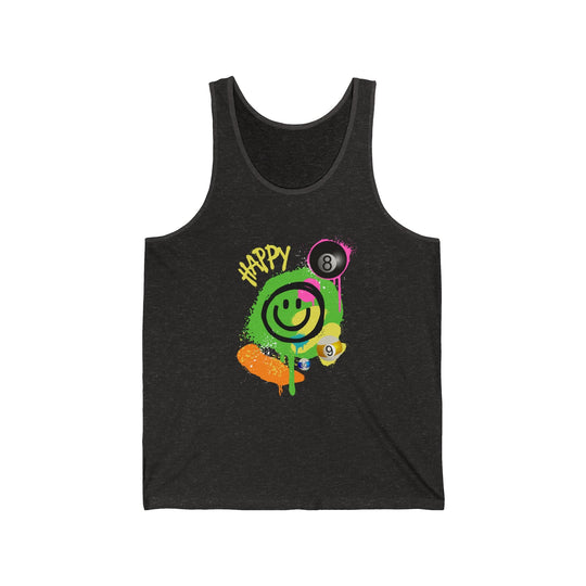 Happy - Smiling - Billiards - Unisex Tank Top - BFLY BILLIARDS