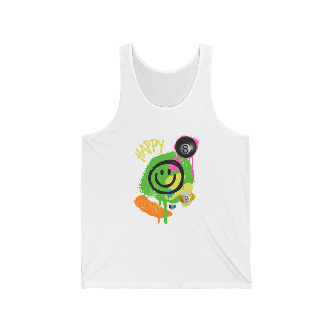 Happy - Smiling - Billiards - Unisex Tank Top - BFLY BILLIARDS