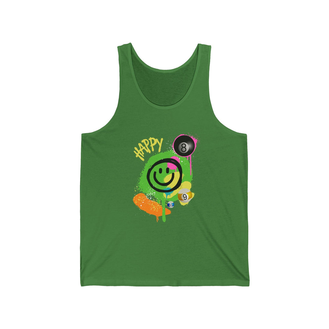 Happy - Smiling - Billiards - Unisex Tank Top - BFLY BILLIARDS