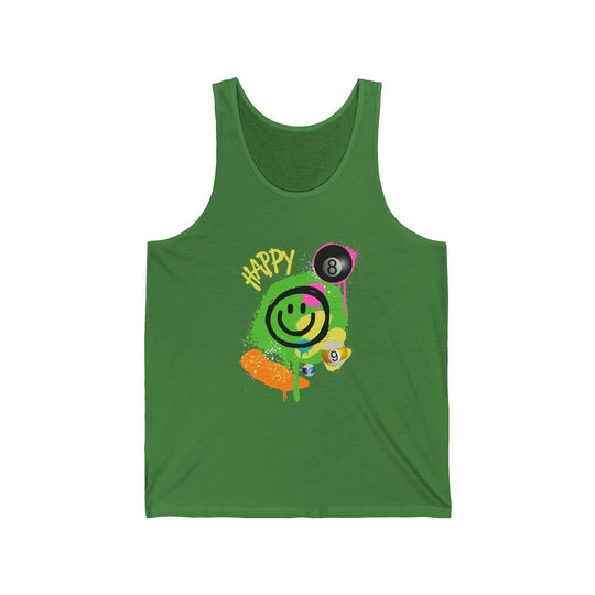 Happy - Smiling - Billiards - Unisex Tank Top - BFLY BILLIARDS