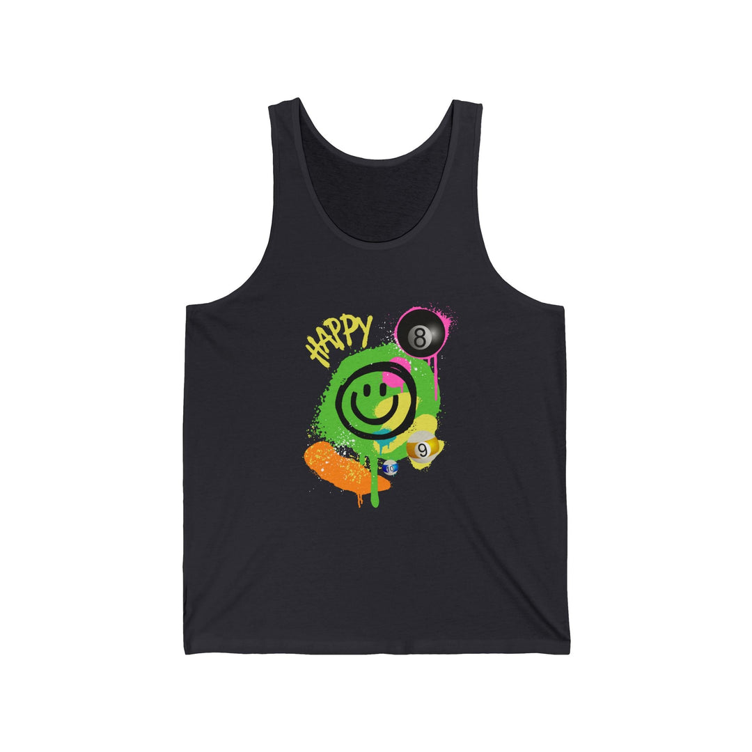 Happy - Smiling - Billiards - Unisex Tank Top - BFLY BILLIARDS