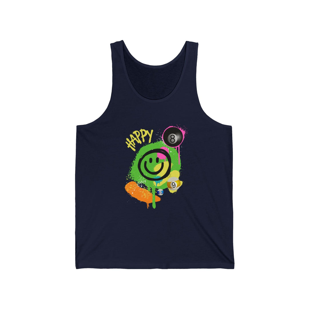 Happy - Smiling - Billiards - Unisex Tank Top - BFLY BILLIARDS