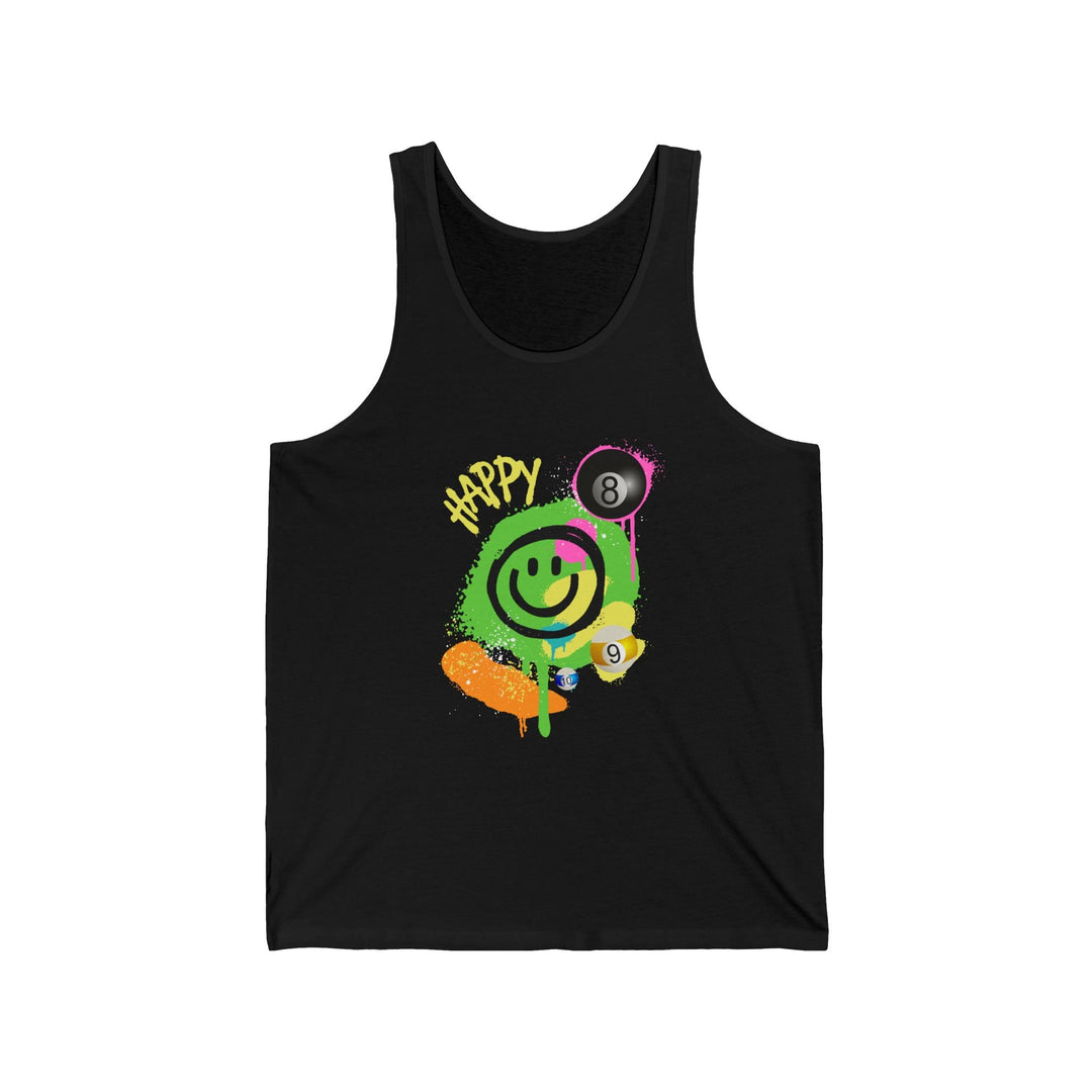 Happy - Smiling - Billiards - Unisex Tank Top - BFLY BILLIARDS