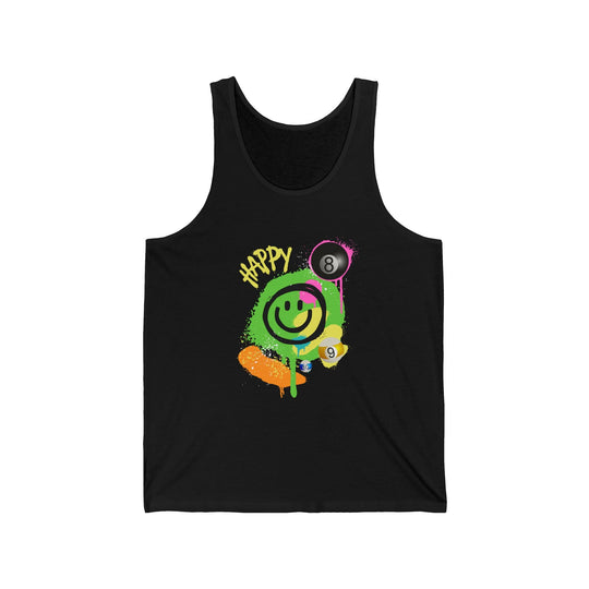 Happy - Smiling - Billiards - Unisex Tank Top - BFLY BILLIARDS
