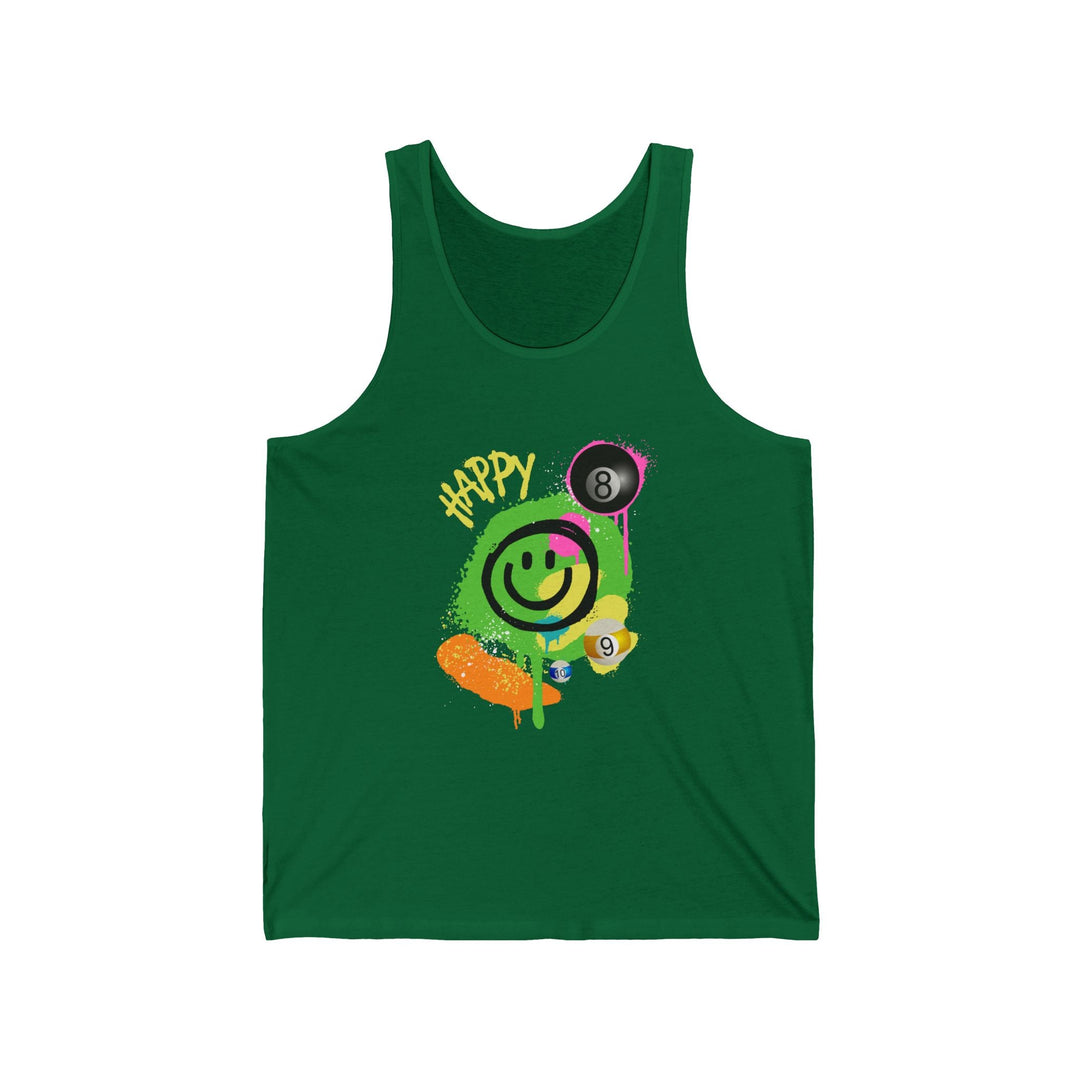 Happy - Smiling - Billiards - Unisex Tank Top - BFLY BILLIARDS