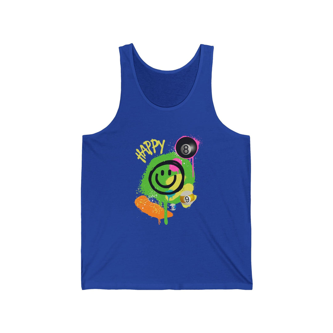 Happy - Smiling - Billiards - Unisex Tank Top - BFLY BILLIARDS