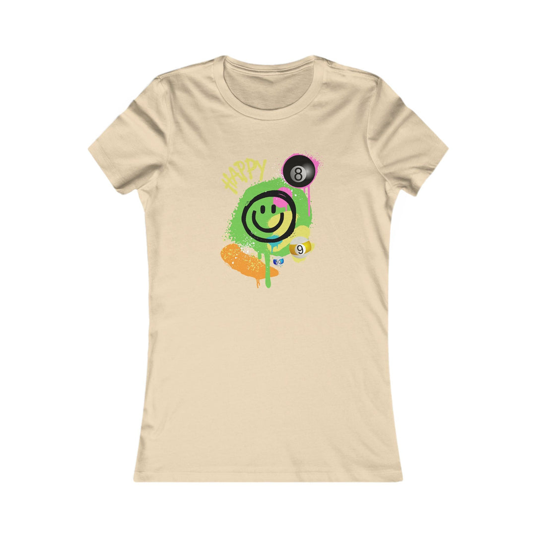 Happy - Smiling - Billiards - Women's Fitted Tee - BFLY BILLIARDS
