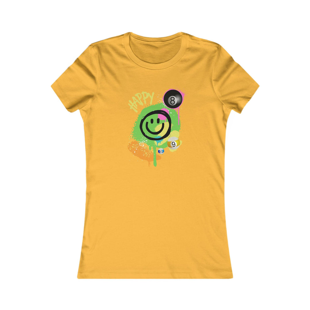 Happy - Smiling - Billiards - Women's Fitted Tee - BFLY BILLIARDS