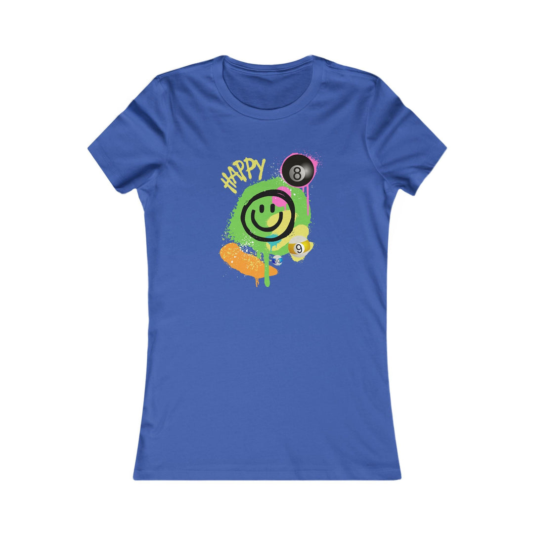 Happy - Smiling - Billiards - Women's Fitted Tee - BFLY BILLIARDS