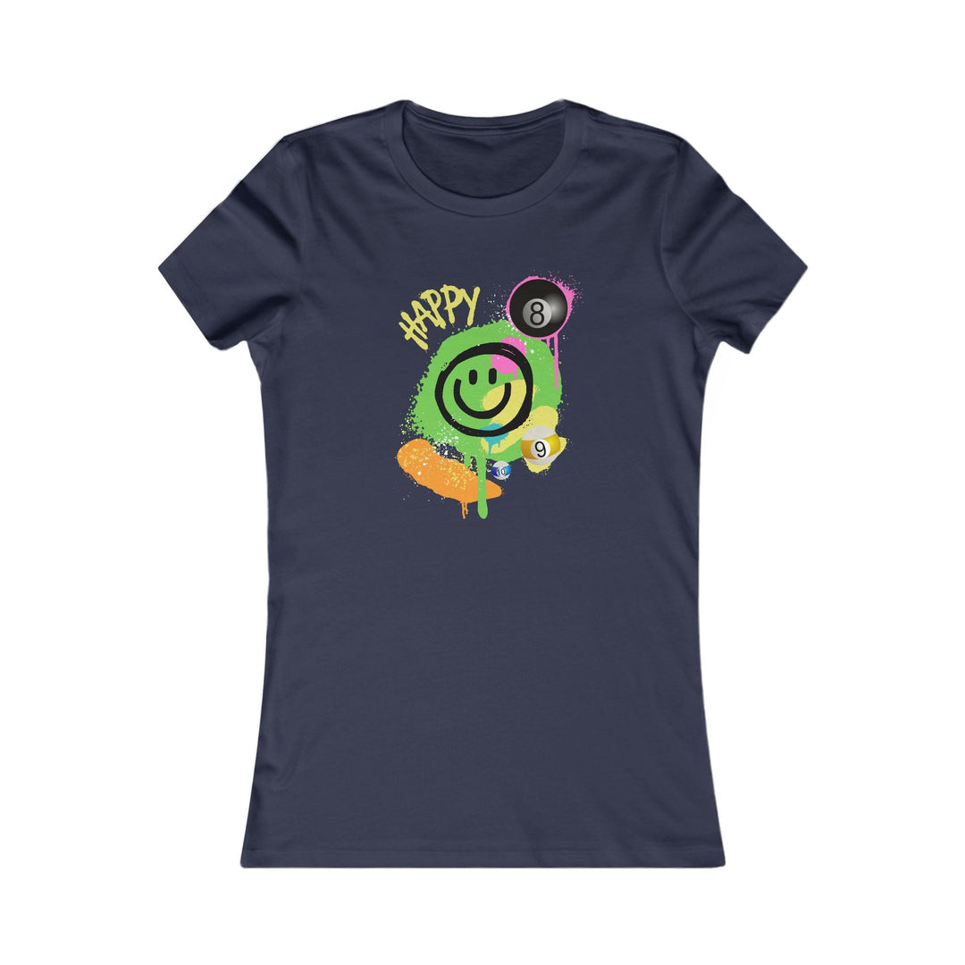 Happy - Smiling - Billiards - Women's Fitted Tee - BFLY BILLIARDS