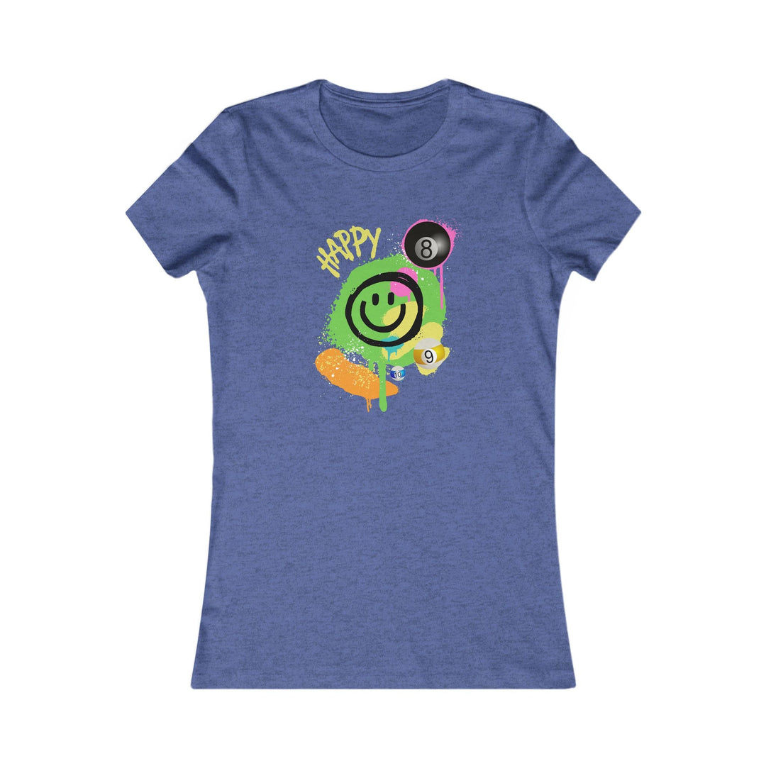 Happy - Smiling - Billiards - Women's Fitted Tee - BFLY BILLIARDS