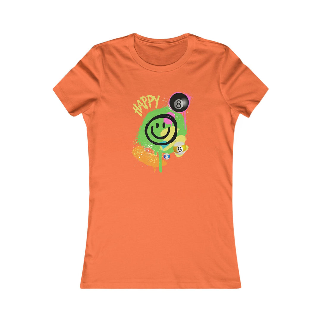 Happy - Smiling - Billiards - Women's Fitted Tee - BFLY BILLIARDS