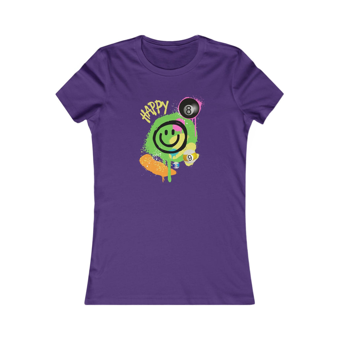 Happy - Smiling - Billiards - Women's Fitted Tee - BFLY BILLIARDS