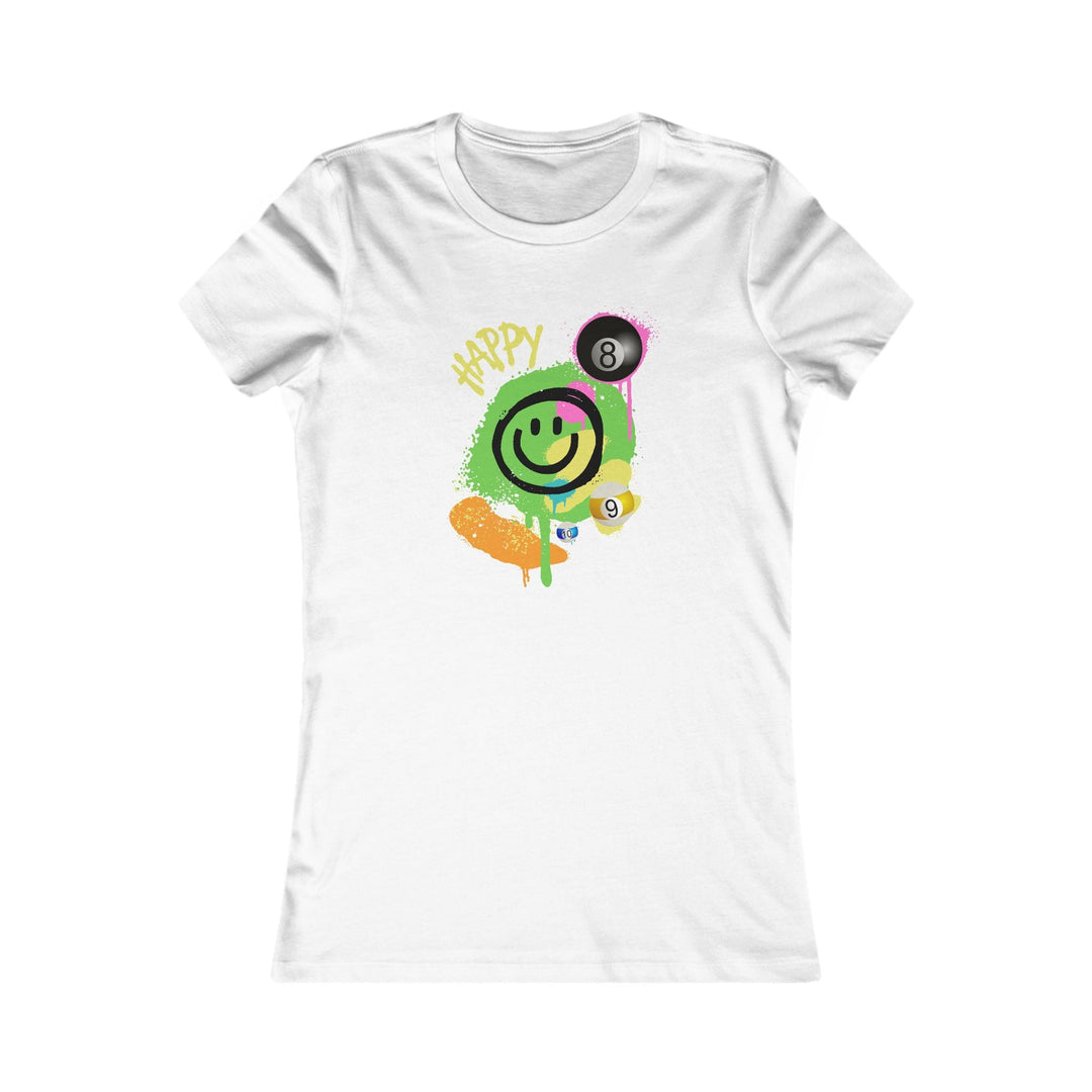 Happy - Smiling - Billiards - Women's Fitted Tee - BFLY BILLIARDS