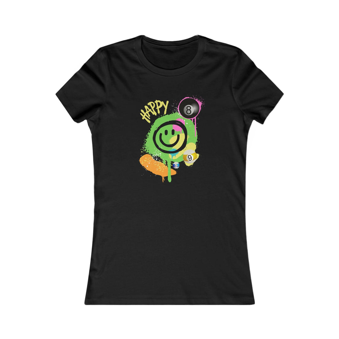 Happy - Smiling - Billiards - Women's Fitted Tee - BFLY BILLIARDS