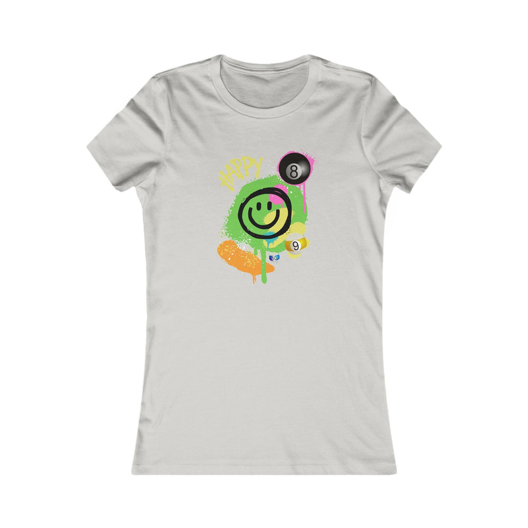 Happy - Smiling - Billiards - Women's Fitted Tee - BFLY BILLIARDS