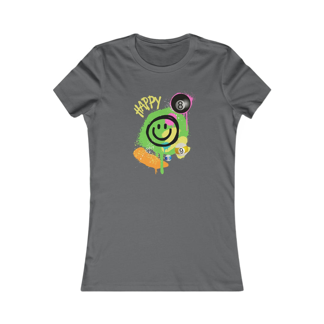 Happy - Smiling - Billiards - Women's Fitted Tee - BFLY BILLIARDS