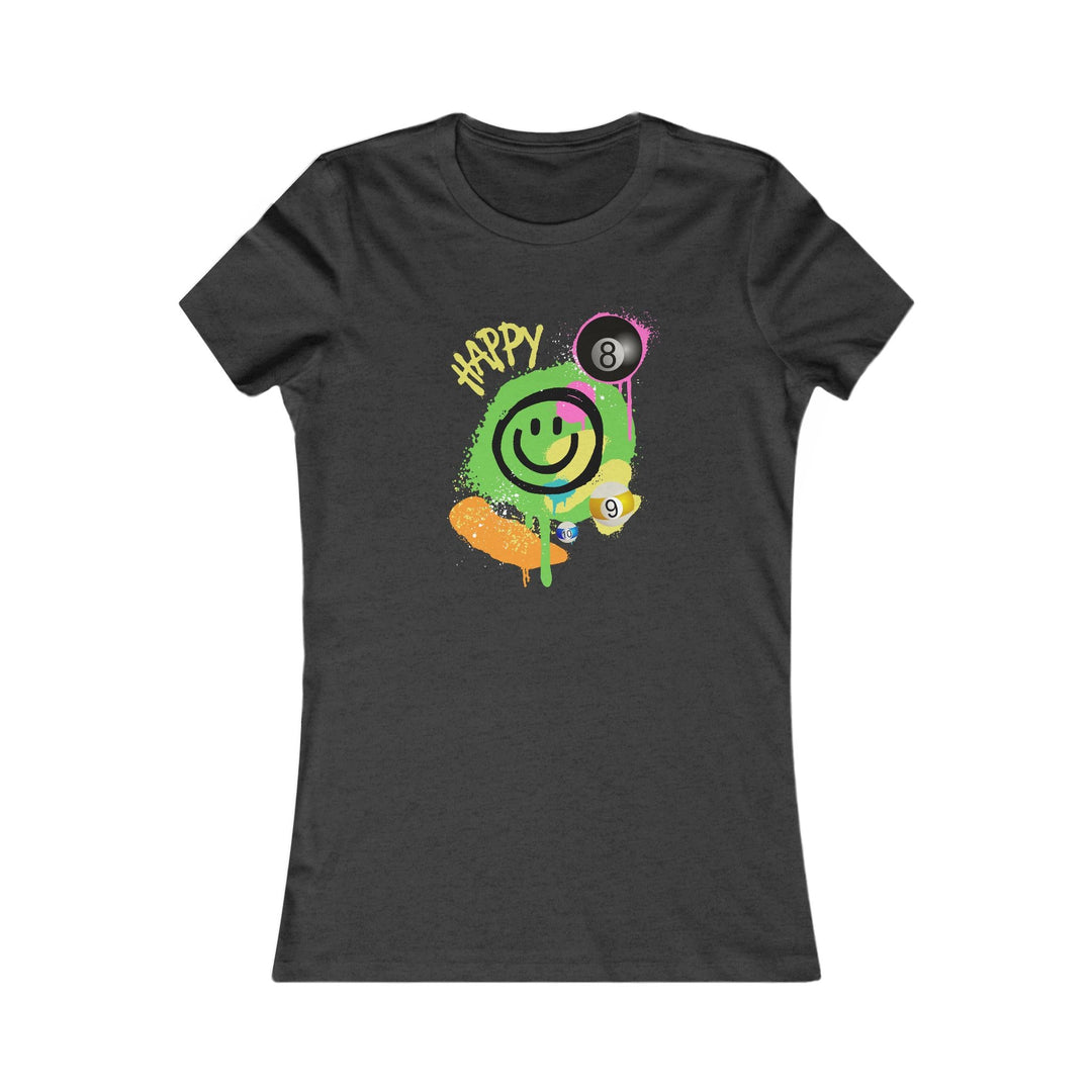 Happy - Smiling - Billiards - Women's Fitted Tee - BFLY BILLIARDS