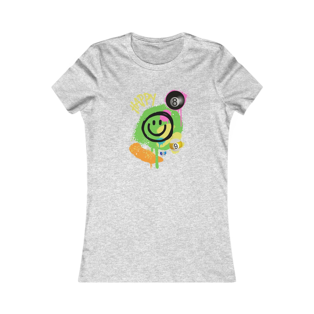 Happy - Smiling - Billiards - Women's Fitted Tee - BFLY BILLIARDS