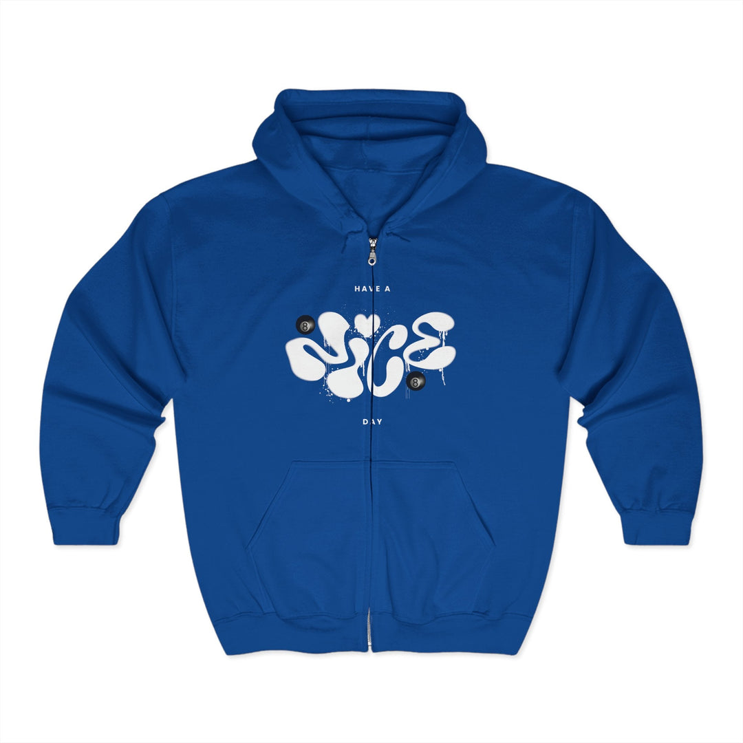 Have a Nice Day - 8 Ball - Full Zip Hoodie - BFLY BILLIARDS