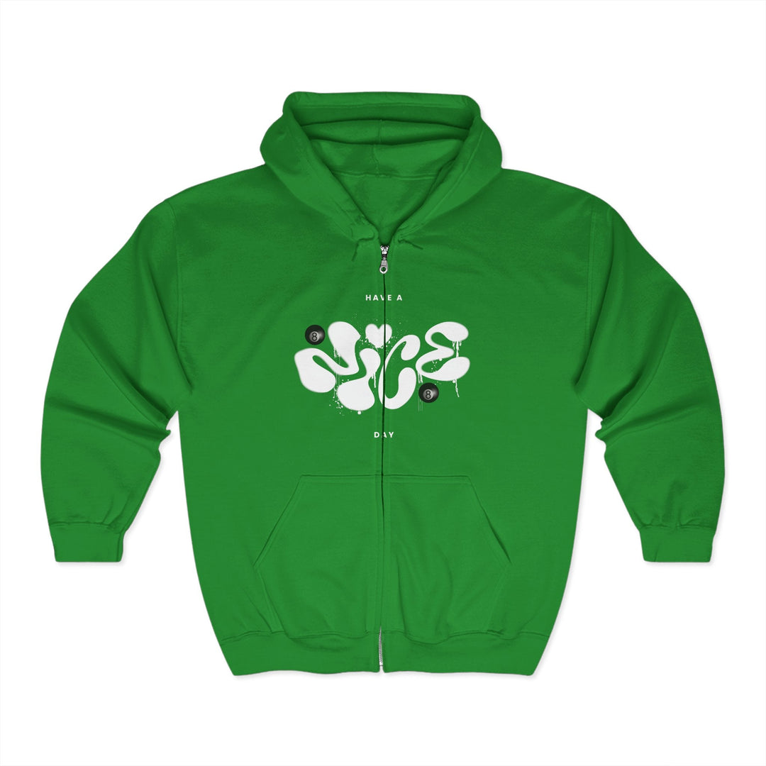 Have a Nice Day - 8 Ball - Full Zip Hoodie - BFLY BILLIARDS