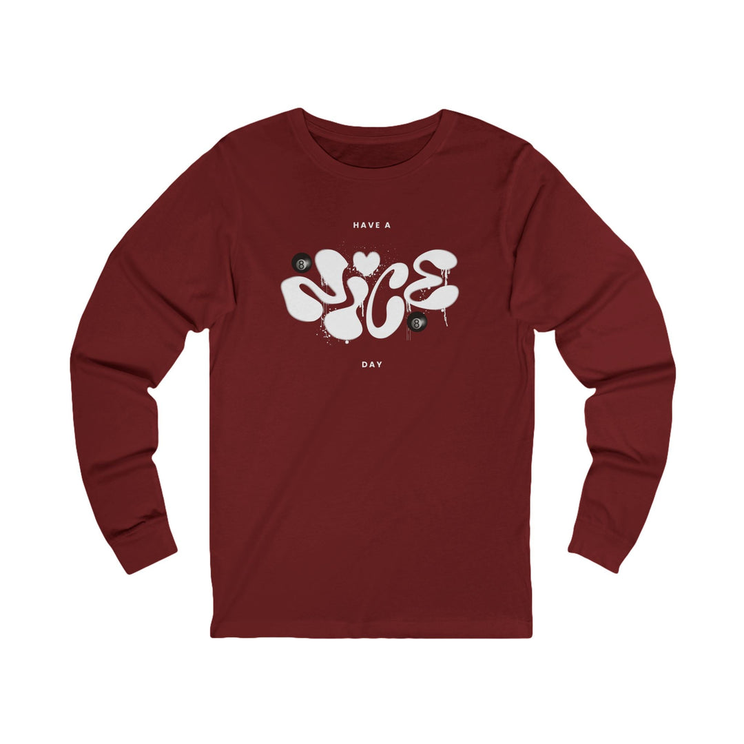 Have a Nice Day - 8 Ball - Unisex Long Sleeve Tee - BFLY BILLIARDS